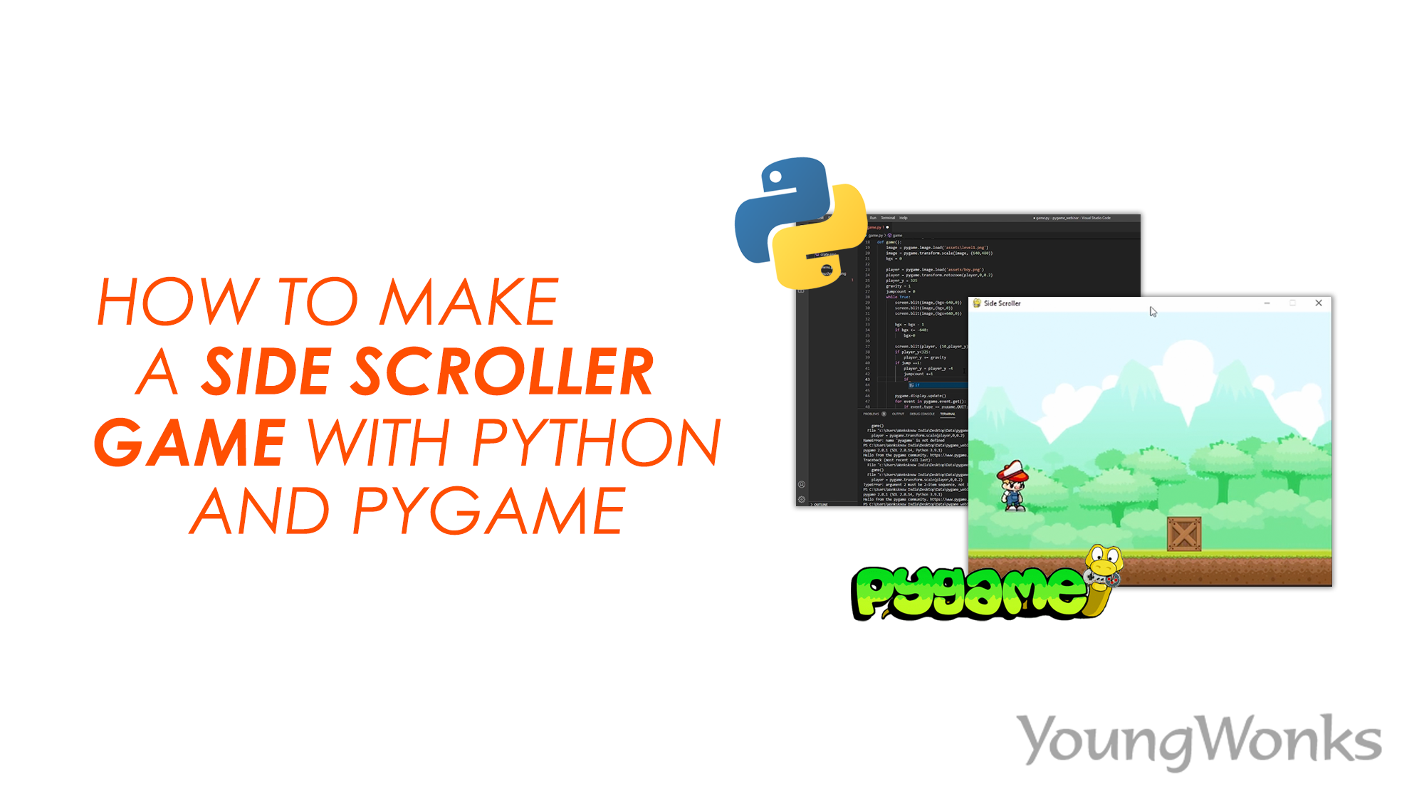 How to Make a Side Scroller Game using Python and PyGame