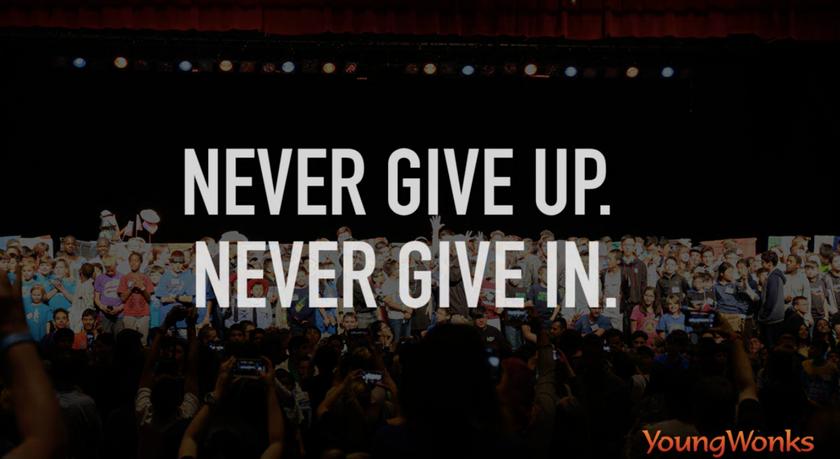 The Key To Winning: Never Give Up