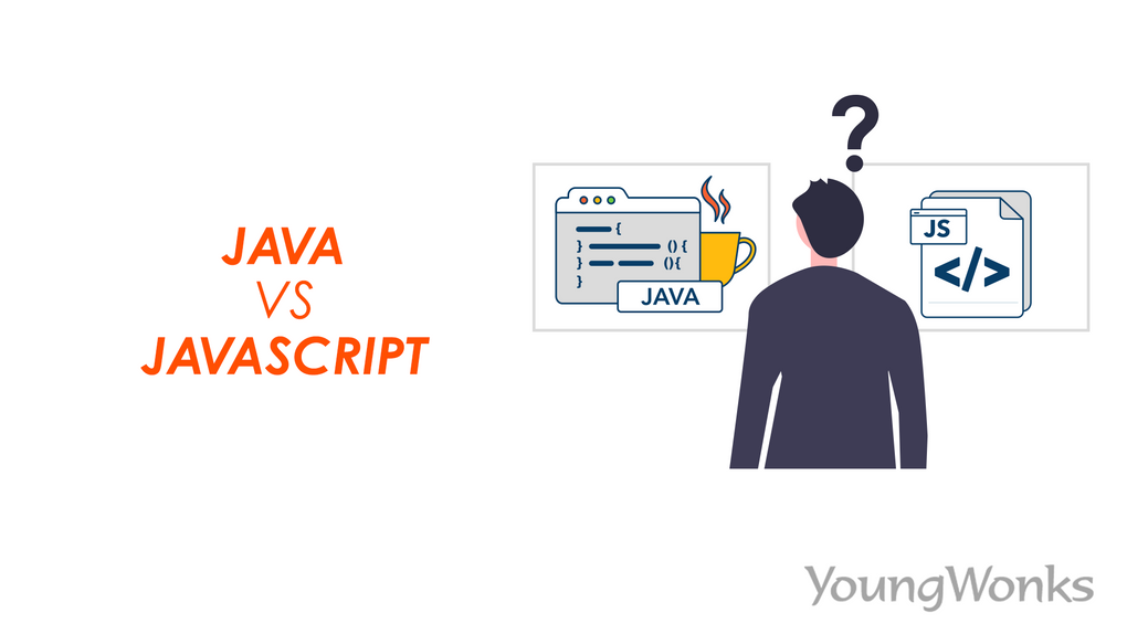 A man trying to understand the differences between Java and JavaScript