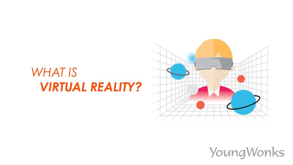 A figure that shows a human being experiencing Virtual Reality (VR) using a headset 