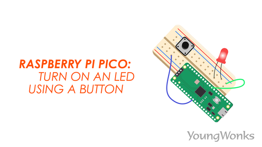 Python program to control an LED using Raspberry Pi Pico and button