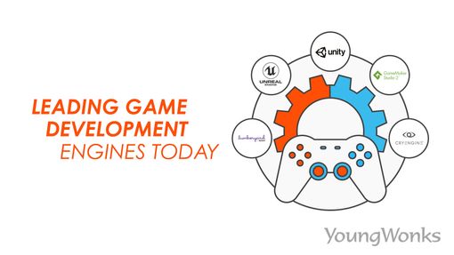 A figure to show game development engines like CryEngine, Amazon Lumberyard, Unreal Engine and Unity
