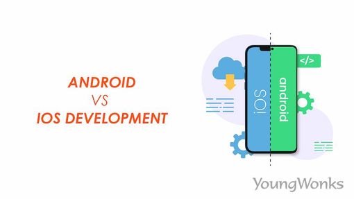 An image that explains Android vs iOS Development.