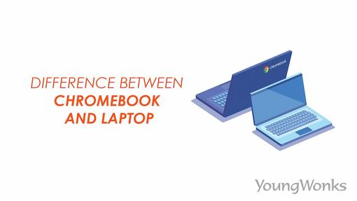 An image that explains the differences between a Chromebook and a laptop.