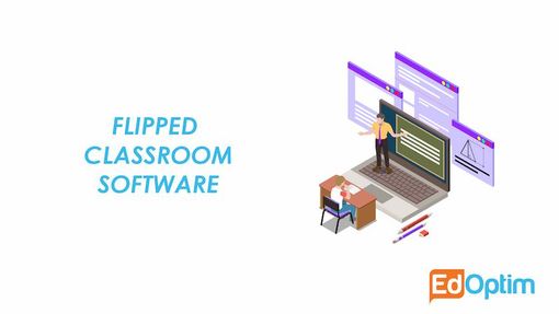 An image that explains how flipped classroom software works.