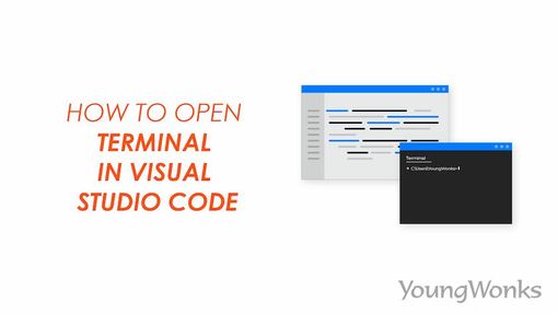 An image that explains how to open terminal in VS Code.