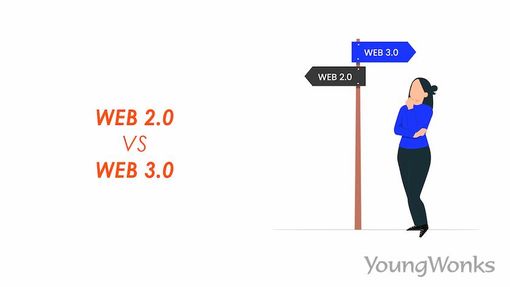An image that explains Web 2.0 vs Web 3.0