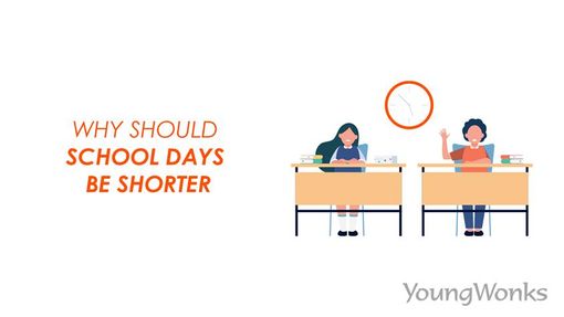 An image that explains why school days should be shorter.