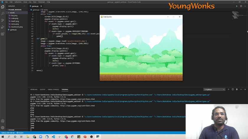 How to Make a Side Scroller Game using Python and PyGame