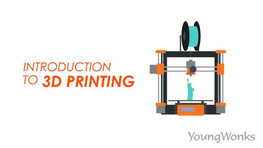 A 3D printer that demonstrates 3D printing process using filaments such as PLA filament and ABS filament