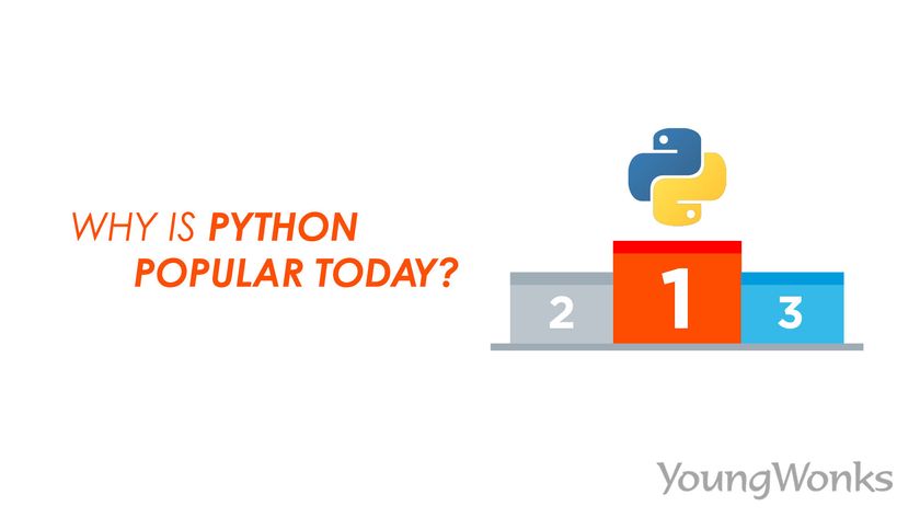 What is Python, and why is it so popular? Image showing a winning podium with Python in the first place.