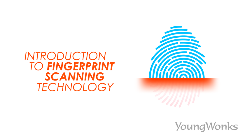 A figure that explains how a fingerprint scanner works in smartphones and laptops