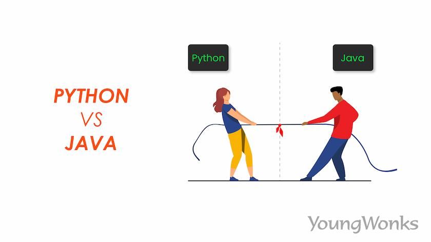 A figure that explains python vs java along with the fundamentals of compiled and interpreted languages.