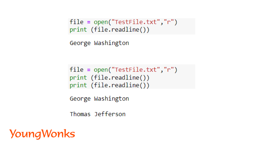 Read text files Python read each line time by time