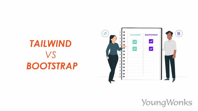 An image to demonstrate Tailwind vs Bootstrap