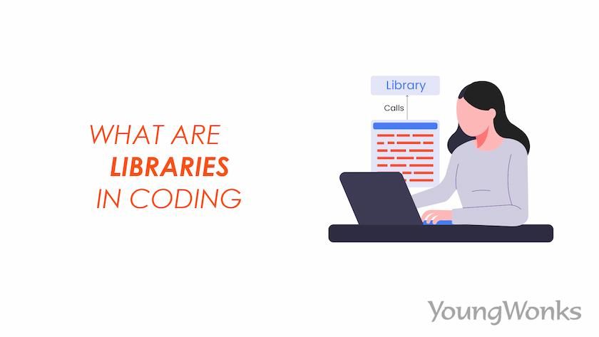 An image that explains what libraries in coding are.