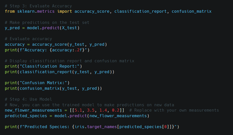 IRIS model for Prediction