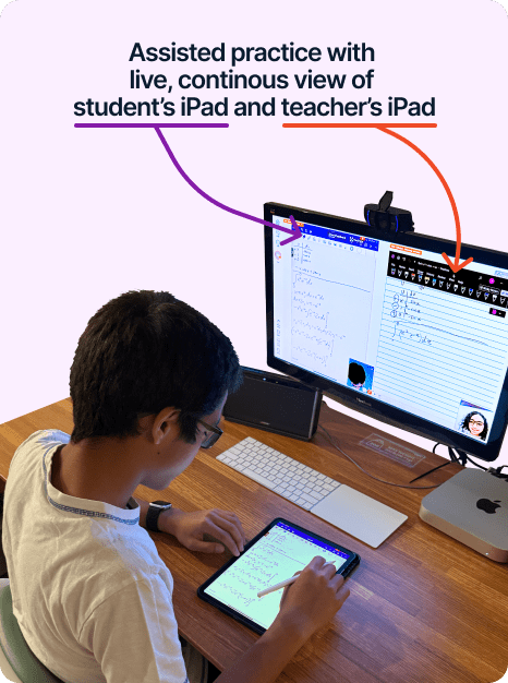 Assisted practice for YoungWonks Online Math classes