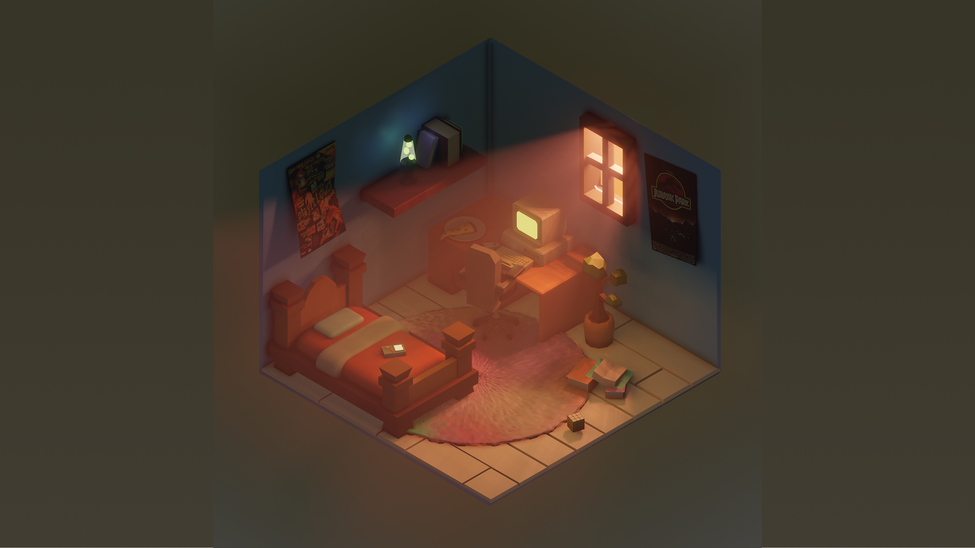 Isometric Bedroom